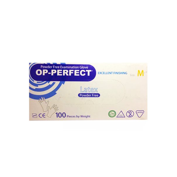 دستکش لاتکس بدون پودر اوپی پرفکت (سایزبندی) OP Perfect - تصویر 3